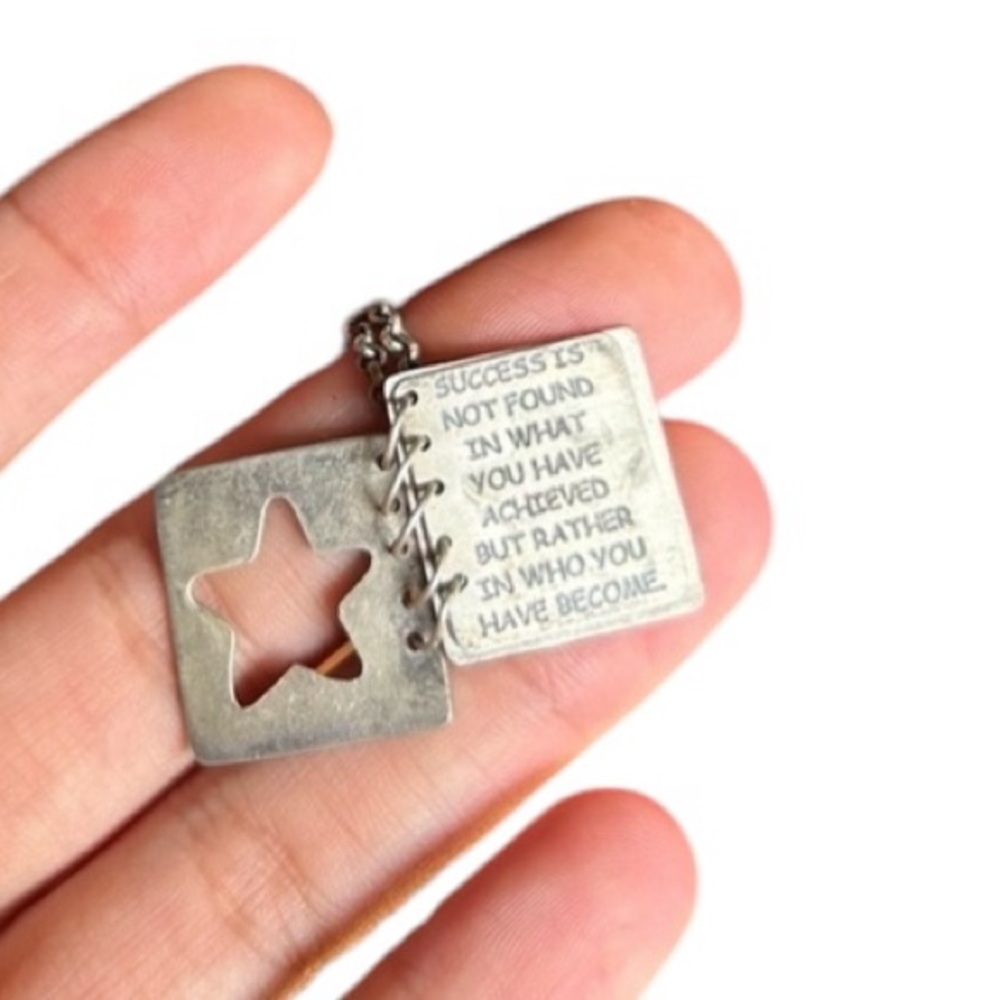 Sundance Positive Affirmation Book Necklace Kathy Bransfield 925 silver - Picture 3 of 6